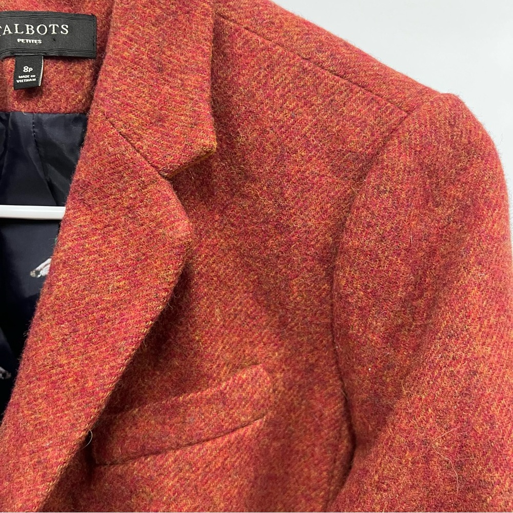 Talbots Rust Tweed Blazer Jacket - Picture 12 of 16